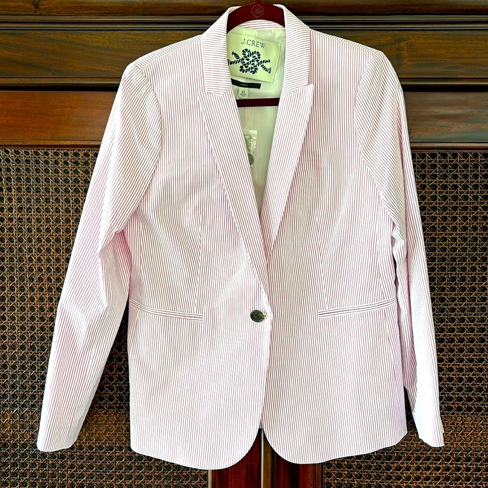 NWTs J. Crew Seersucker Jacket